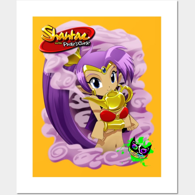 Shantae - Lamp - T-Shirt Wall Art by Reddanmanic